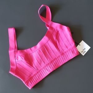 NWT! BY THE WAY. HOT PINK CROP TOP